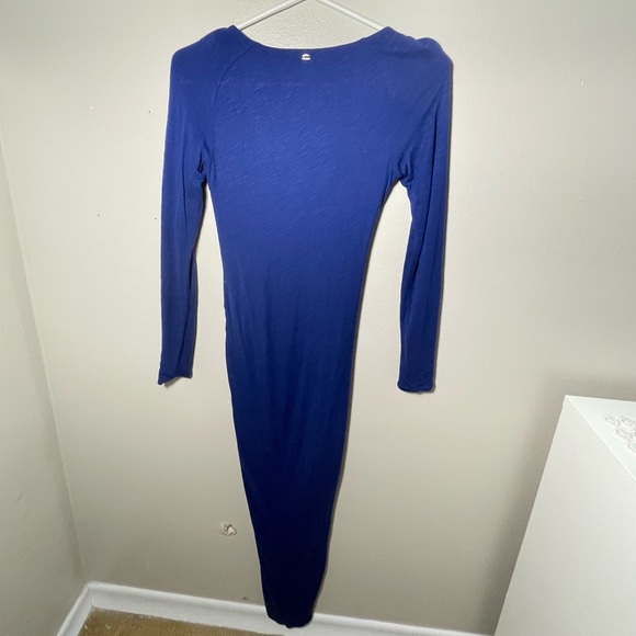Used guess blue dress with one side longer than other detail on the bottom - Picture 2 of 4